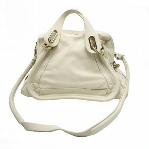 Chloe Bag Paraty Calfskin Husky White Beige